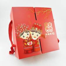 [雙層禮盒]幸福抱稻雙層爆米香+喜米禮盒(米香*10入+300g喜米*6入)